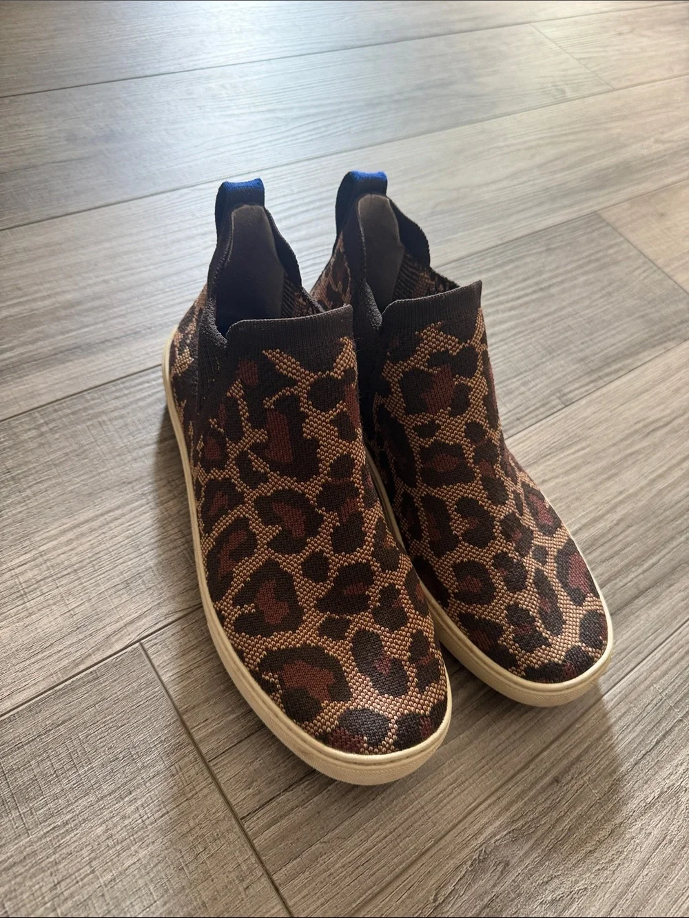 Rothy’s Leopard Print Slip-On Women’s Sneakers - Brown